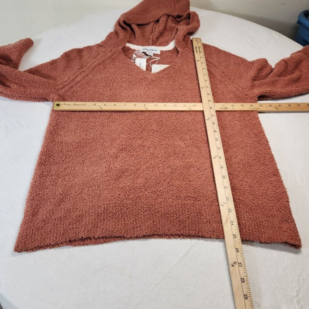 Tommy Bahama Women's Size M Sweater Sea Swell Hooded Cinnamon Cedar (17) - Picture 5 of 9